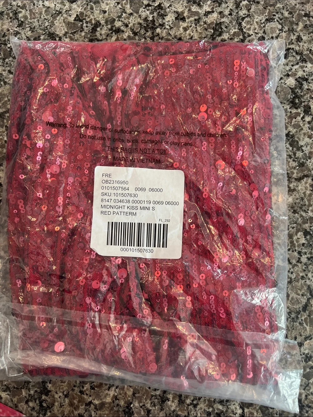 Free People Sequin Mini Dress in Burgundy